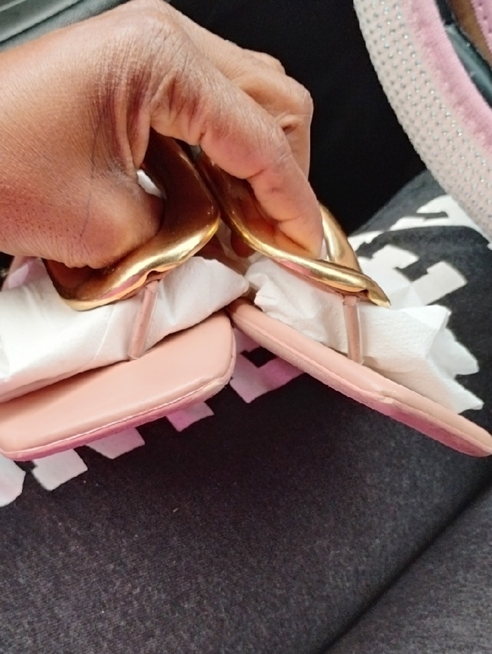 Jeffrey Campbell Linques- Gold Sandals Size 7 - Picture 5 of 9